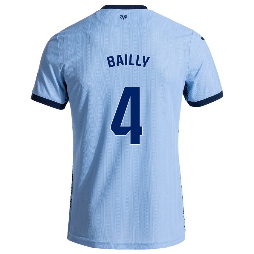 Kinder Eric Bailly #4 Himmelblau Auswärtstrikot Trikot 2024/25 T-Shirt Österreich