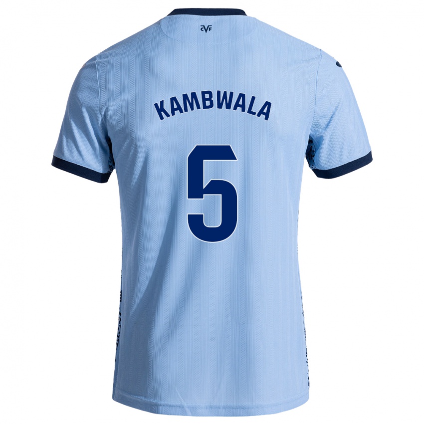 Kinder Willy Kambwala #5 Himmelblau Auswärtstrikot Trikot 2024/25 T-Shirt Österreich