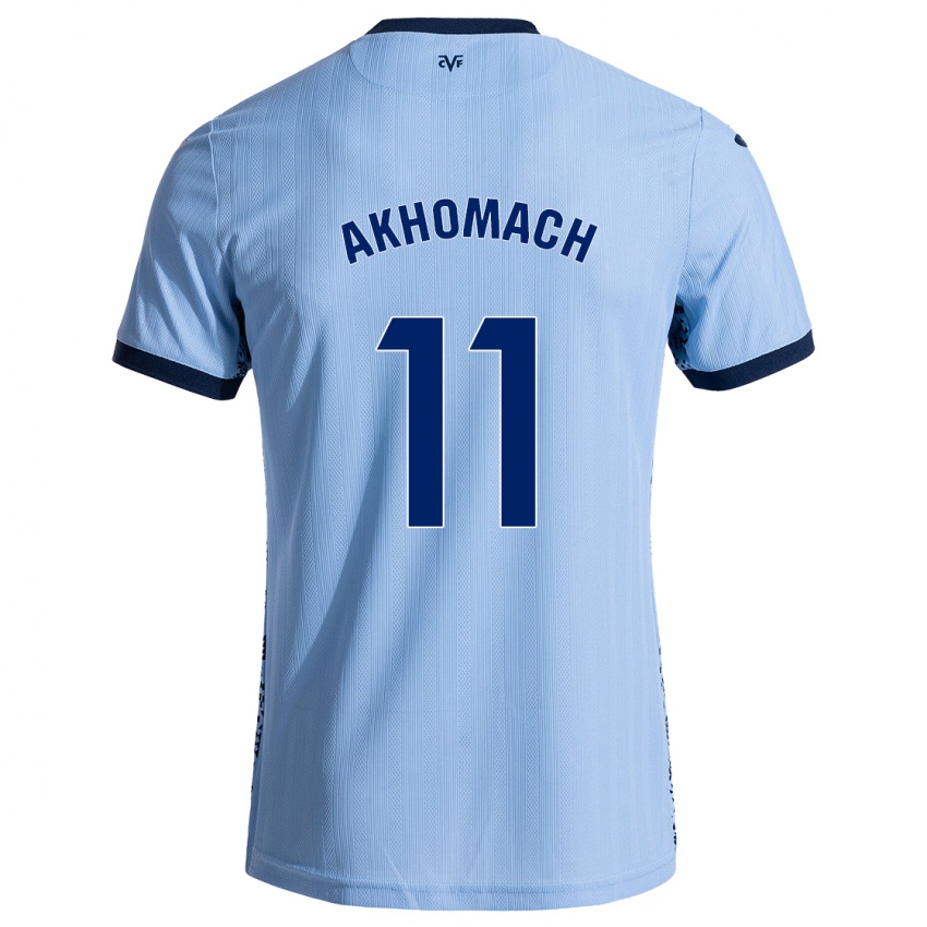 Kinder Ilias Akhomach #11 Himmelblau Auswärtstrikot Trikot 2024/25 T-Shirt Österreich