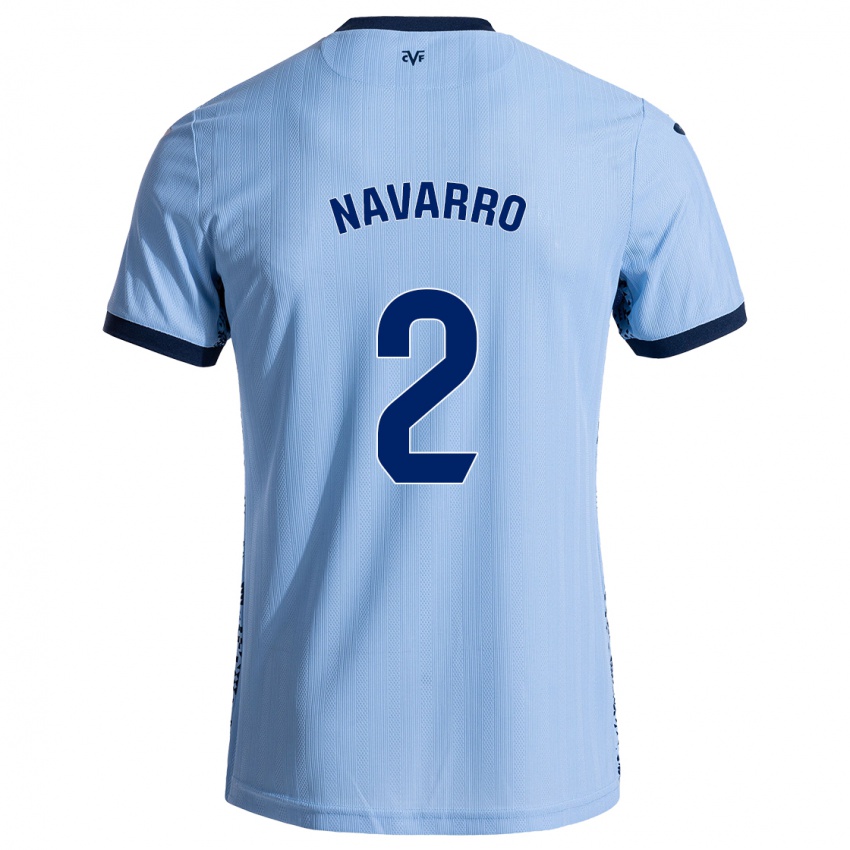 Kinder Pau Navarro #2 Himmelblau Auswärtstrikot Trikot 2024/25 T-Shirt Österreich