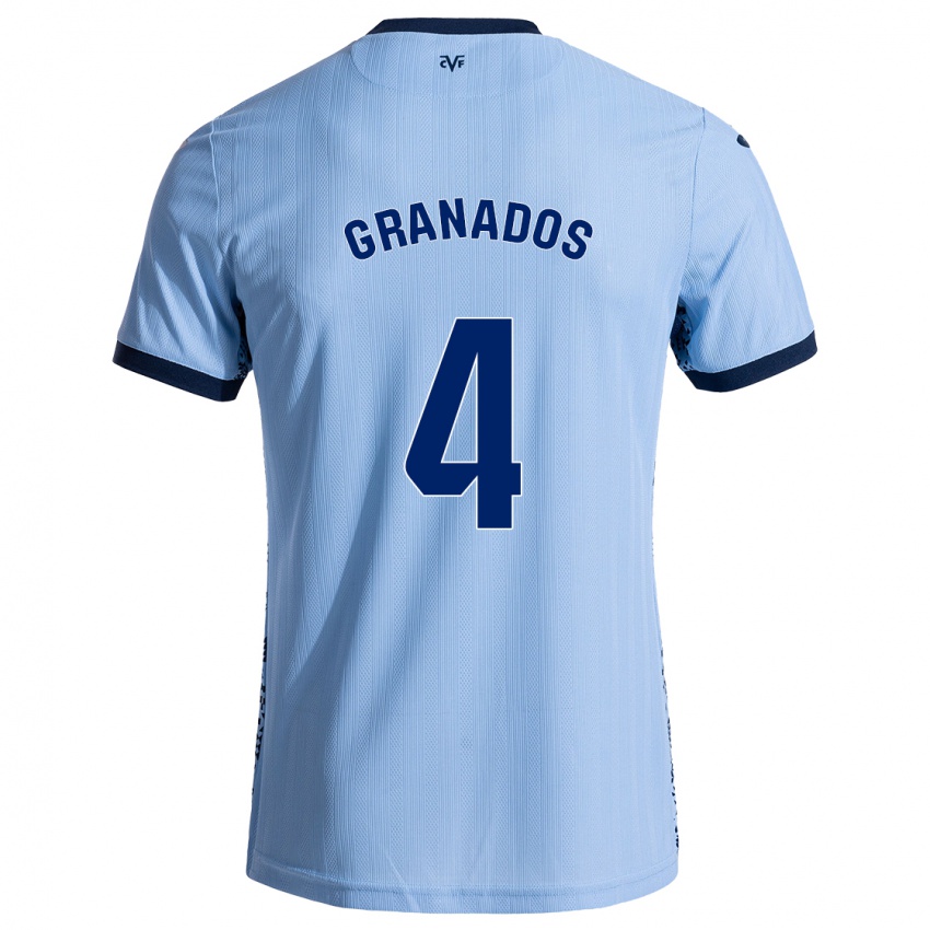 Kinder Carlos Granados #4 Himmelblau Auswärtstrikot Trikot 2024/25 T-Shirt Österreich