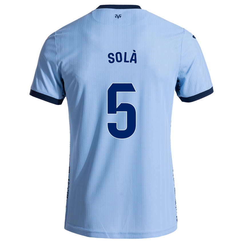 Kinder Arnau Solà #5 Himmelblau Auswärtstrikot Trikot 2024/25 T-Shirt Österreich