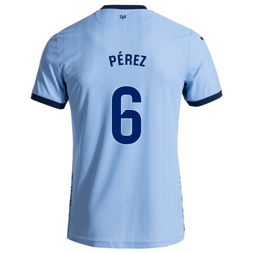 Kinder Hugo Pérez #6 Himmelblau Auswärtstrikot Trikot 2024/25 T-Shirt Österreich