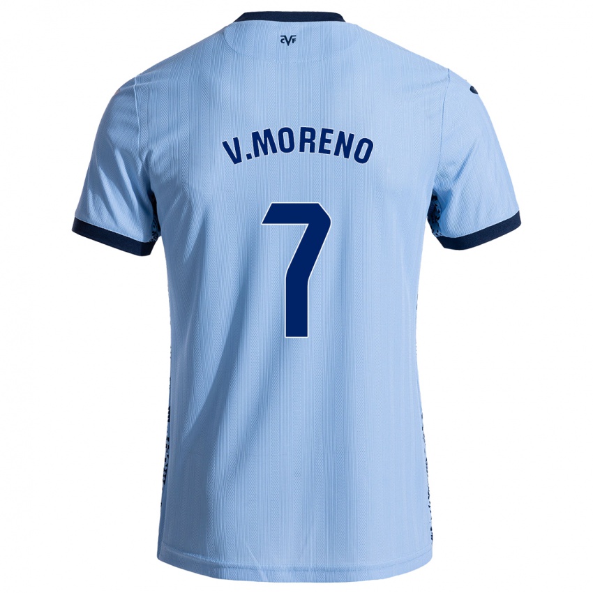 Kinder Víctor Moreno #7 Himmelblau Auswärtstrikot Trikot 2024/25 T-Shirt Österreich