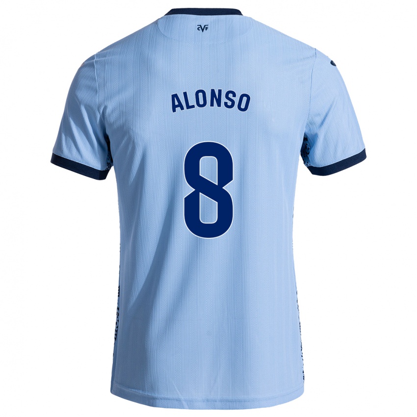 Kinder Rodri Alonso #8 Himmelblau Auswärtstrikot Trikot 2024/25 T-Shirt Österreich