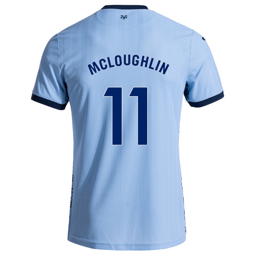 Kinder Caden Mcloughlin #11 Himmelblau Auswärtstrikot Trikot 2024/25 T-Shirt Österreich