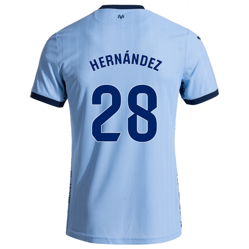 Kinder Gerard Hernández #28 Himmelblau Auswärtstrikot Trikot 2024/25 T-Shirt Österreich