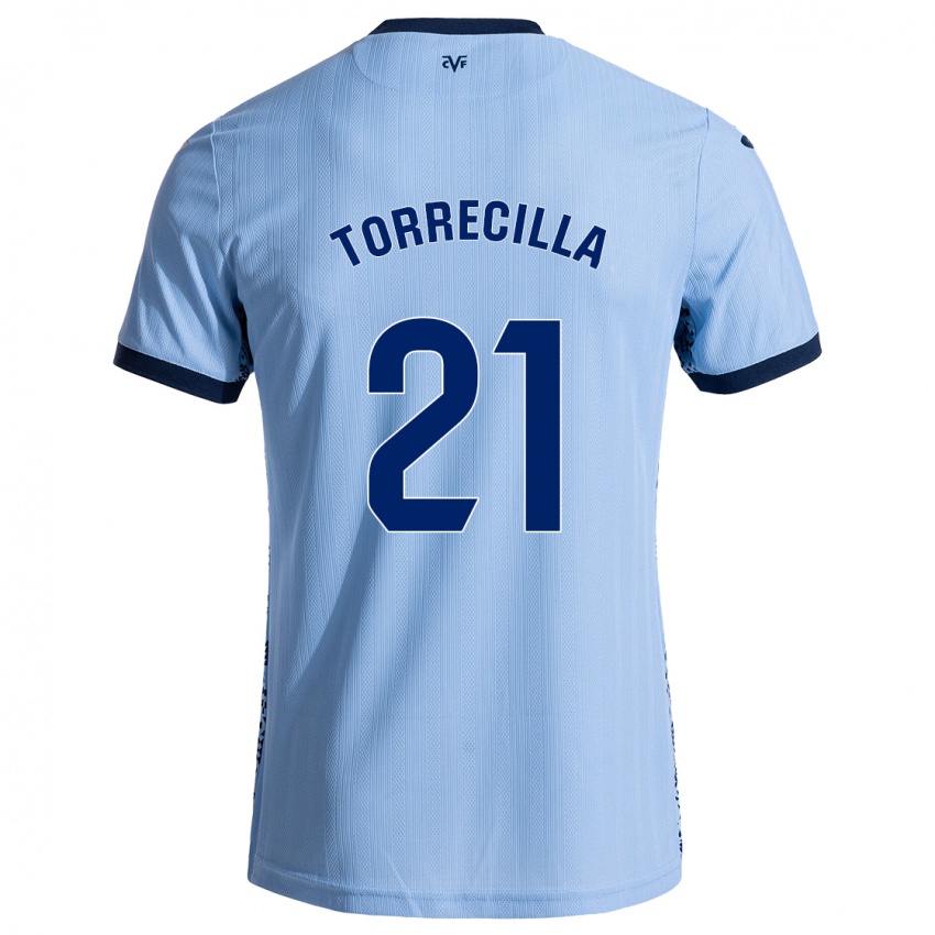 Kinder Virginia Torrecilla #21 Himmelblau Auswärtstrikot Trikot 2024/25 T-Shirt Österreich