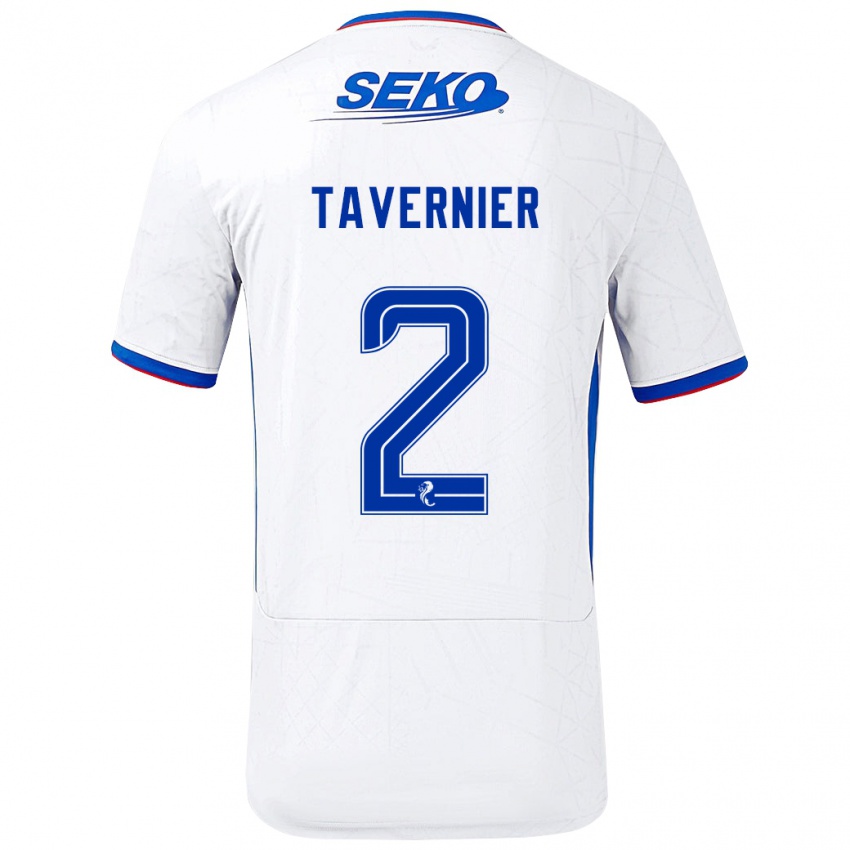 Kinder James Tavernier #2 Weiß Blau Auswärtstrikot Trikot 2024/25 T-Shirt Österreich