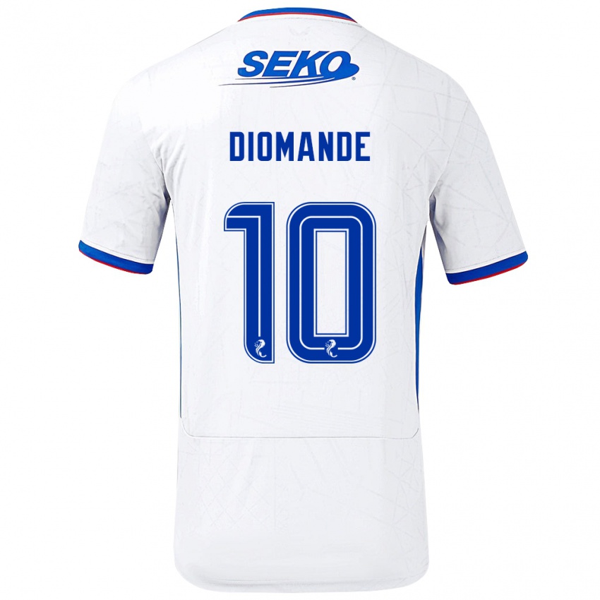 Kinder Mohamed Diomandé #10 Weiß Blau Auswärtstrikot Trikot 2024/25 T-Shirt Österreich