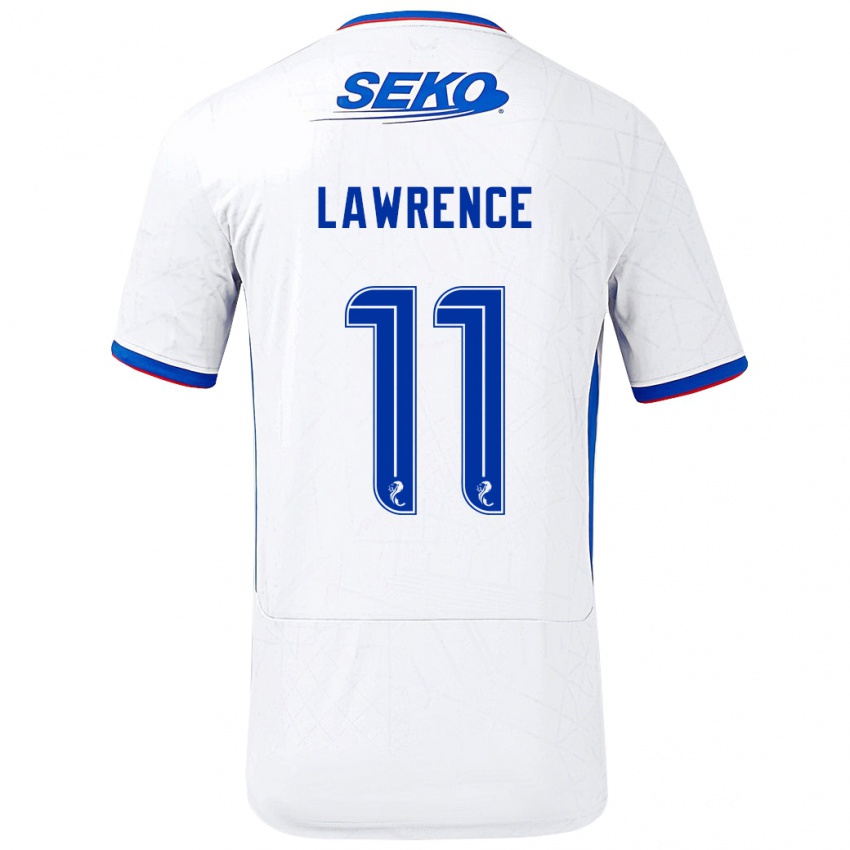 Kinder Tom Lawrence #11 Weiß Blau Auswärtstrikot Trikot 2024/25 T-Shirt Österreich