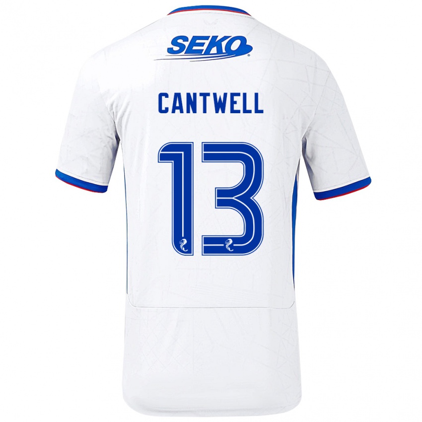 Kinder Todd Cantwell #13 Weiß Blau Auswärtstrikot Trikot 2024/25 T-Shirt Österreich