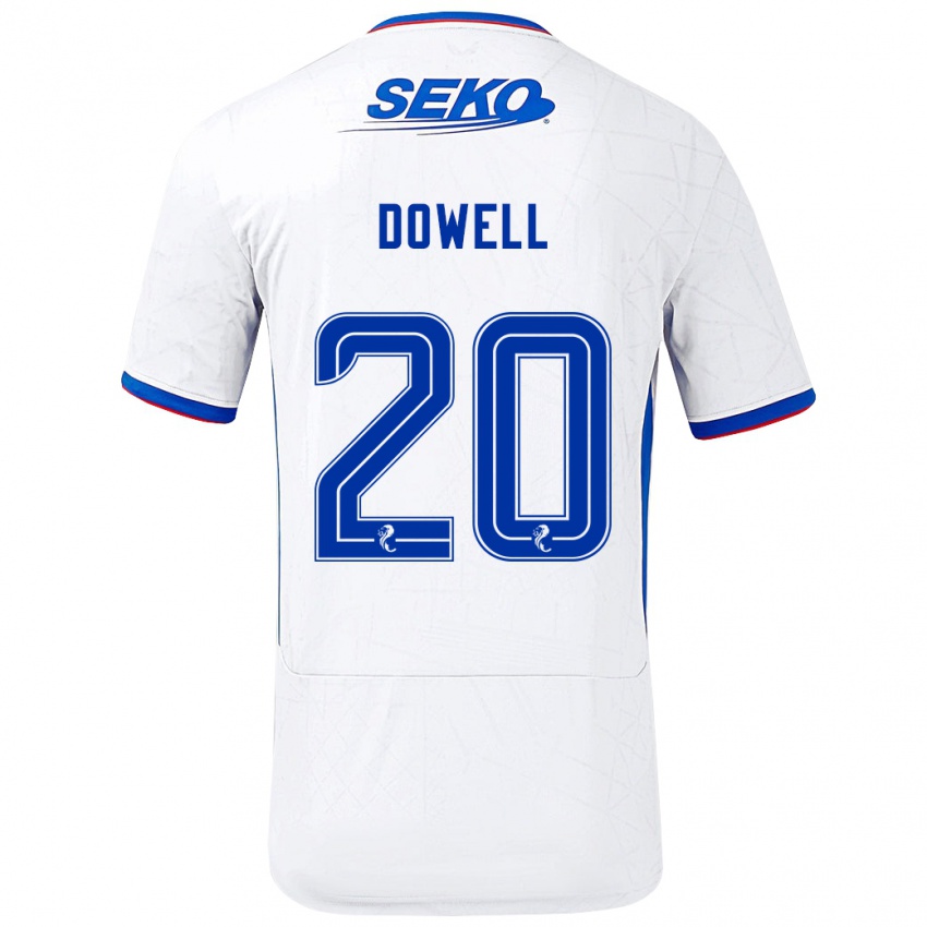 Kinder Kieran Dowell #20 Weiß Blau Auswärtstrikot Trikot 2024/25 T-Shirt Österreich