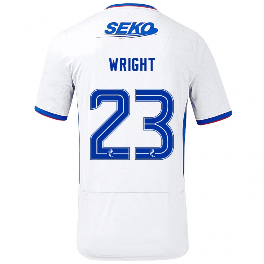 Kinder Scott Wright #23 Weiß Blau Auswärtstrikot Trikot 2024/25 T-Shirt Österreich