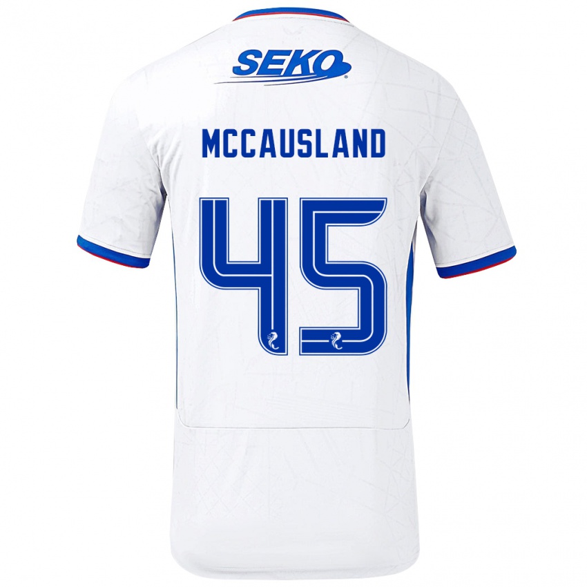 Kinder Ross Mccausland #45 Weiß Blau Auswärtstrikot Trikot 2024/25 T-Shirt Österreich