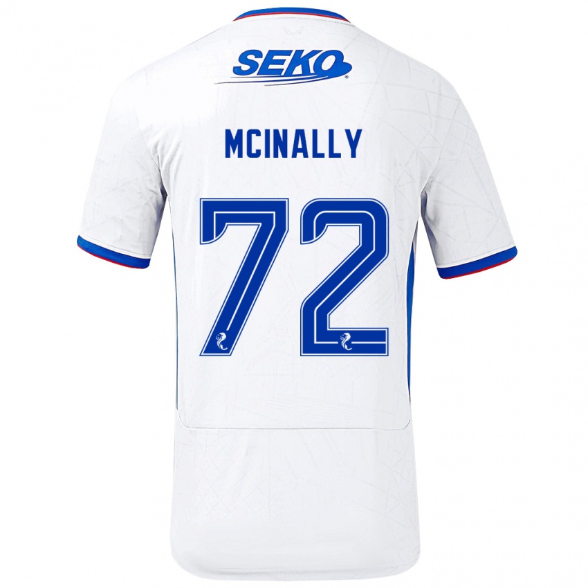 Kinder Darren Mcinally #72 Weiß Blau Auswärtstrikot Trikot 2024/25 T-Shirt Österreich