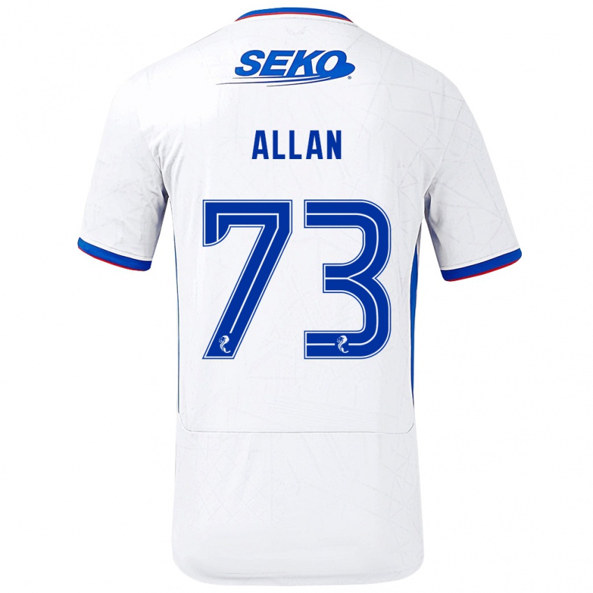 Kinder Connor Allan #73 Weiß Blau Auswärtstrikot Trikot 2024/25 T-Shirt Österreich