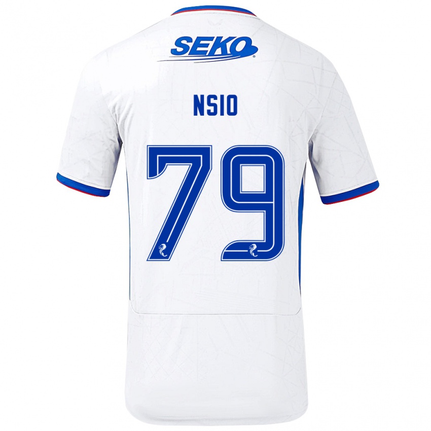 Kinder Paul Nsio #79 Weiß Blau Auswärtstrikot Trikot 2024/25 T-Shirt Österreich