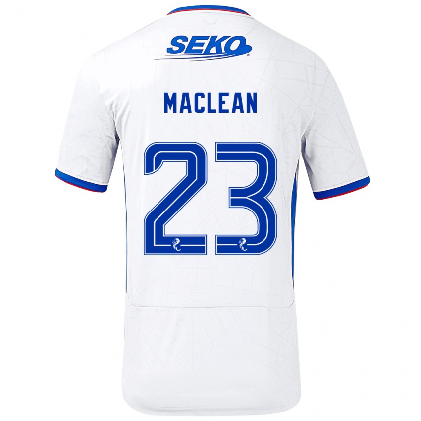 Kinder Kirsty Maclean #23 Weiß Blau Auswärtstrikot Trikot 2024/25 T-Shirt Österreich