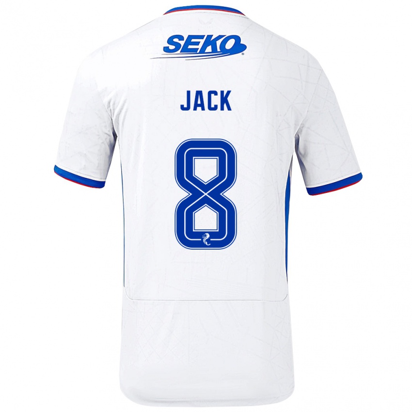 Kinder Ryan Jack #8 Weiß Blau Auswärtstrikot Trikot 2024/25 T-Shirt Österreich