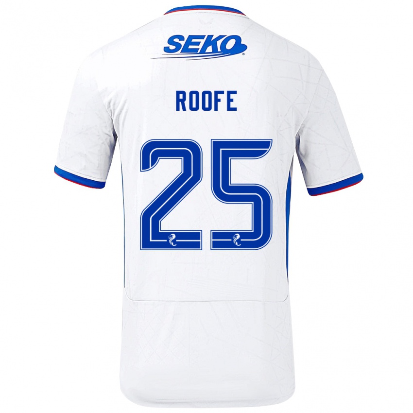 Kinder Kemar Roofe #25 Weiß Blau Auswärtstrikot Trikot 2024/25 T-Shirt Österreich