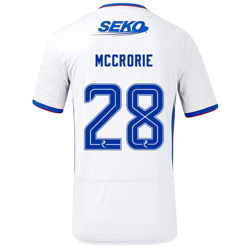 Kinder Robby Mccrorie #28 Weiß Blau Auswärtstrikot Trikot 2024/25 T-Shirt Österreich