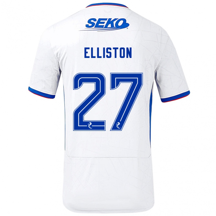 Kinder Maddie Elliston #27 Weiß Blau Auswärtstrikot Trikot 2024/25 T-Shirt Österreich