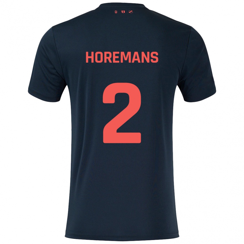 Kinder Siebe Horemans #2 Schwarz Rot Auswärtstrikot Trikot 2024/25 T-Shirt Österreich