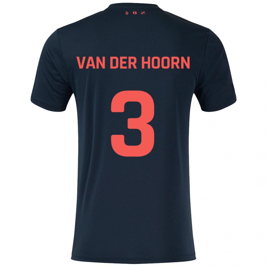 Kinder Mike Van Der Hoorn #3 Schwarz Rot Auswärtstrikot Trikot 2024/25 T-Shirt Österreich