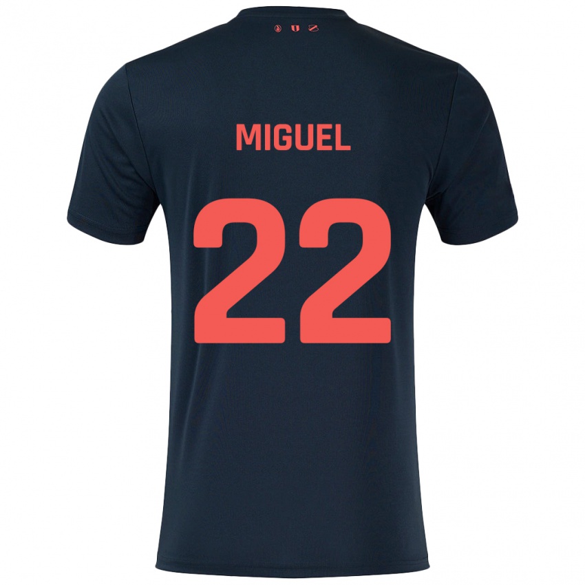 Kinder Miguel Rodríguez #22 Schwarz Rot Auswärtstrikot Trikot 2024/25 T-Shirt Österreich