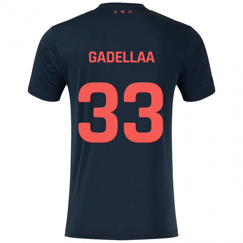 Kinder Kevin Gadellaa #33 Schwarz Rot Auswärtstrikot Trikot 2024/25 T-Shirt Österreich