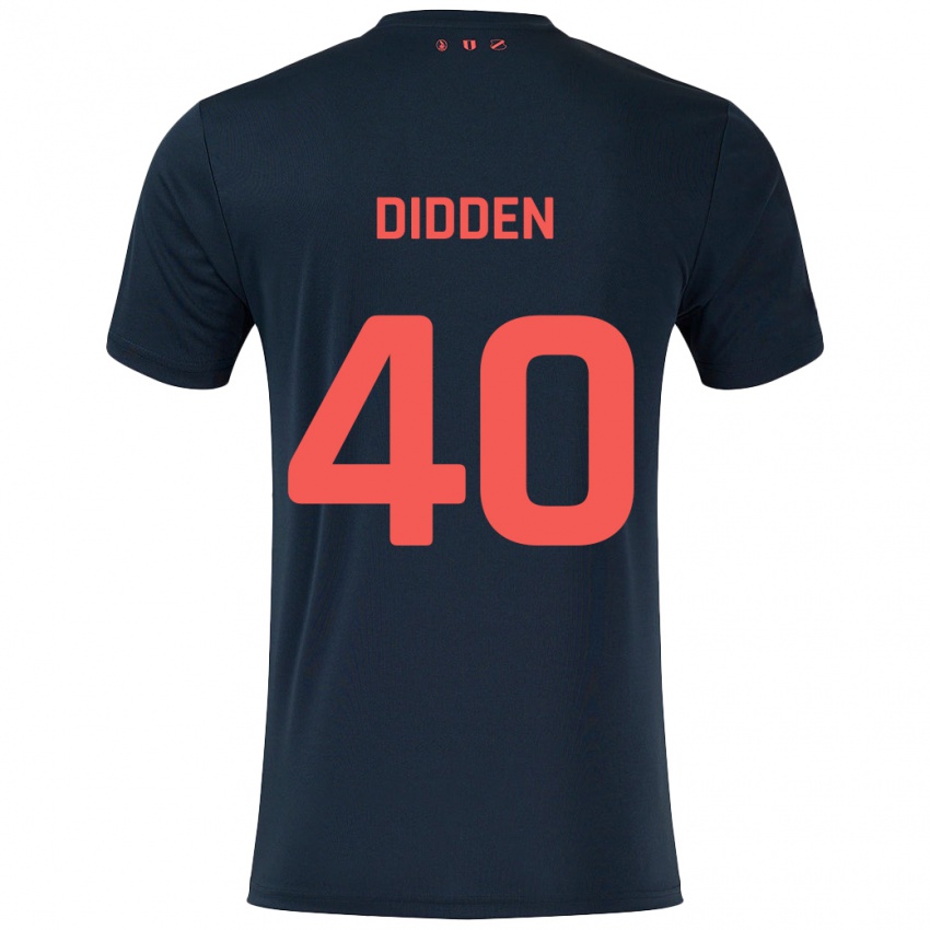 Kinder Matisse Didden #40 Schwarz Rot Auswärtstrikot Trikot 2024/25 T-Shirt Österreich