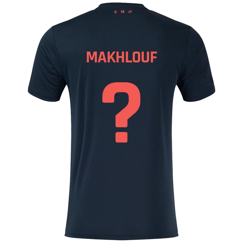 Kinder Yassir Makhlouf #0 Schwarz Rot Auswärtstrikot Trikot 2024/25 T-Shirt Österreich