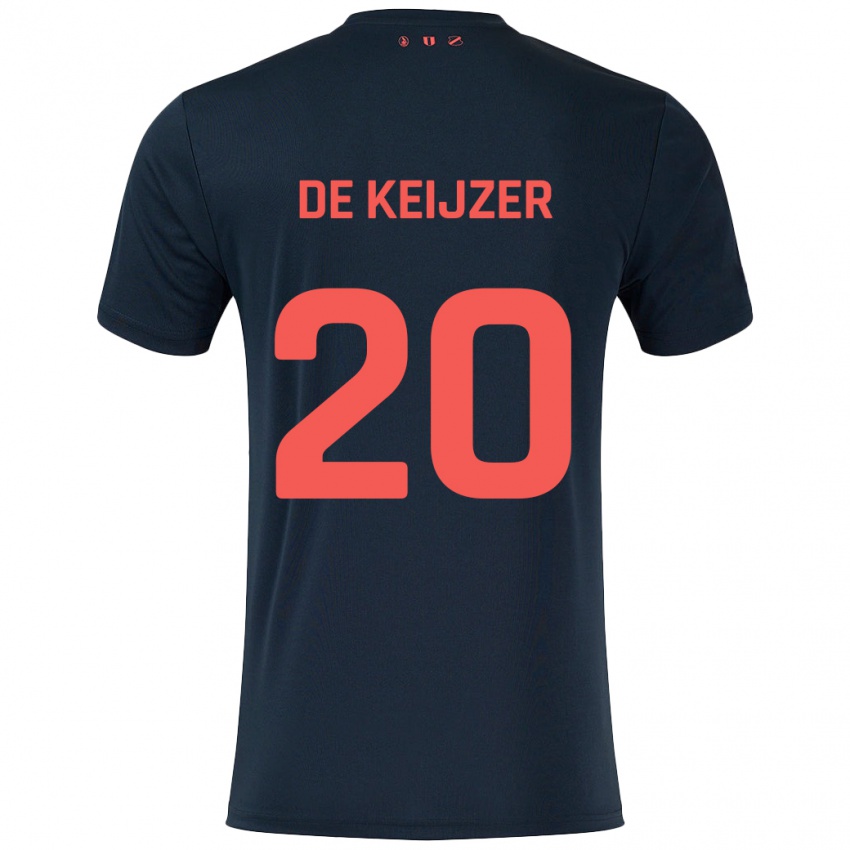 Kinder Lotje De Keijzer #20 Schwarz Rot Auswärtstrikot Trikot 2024/25 T-Shirt Österreich