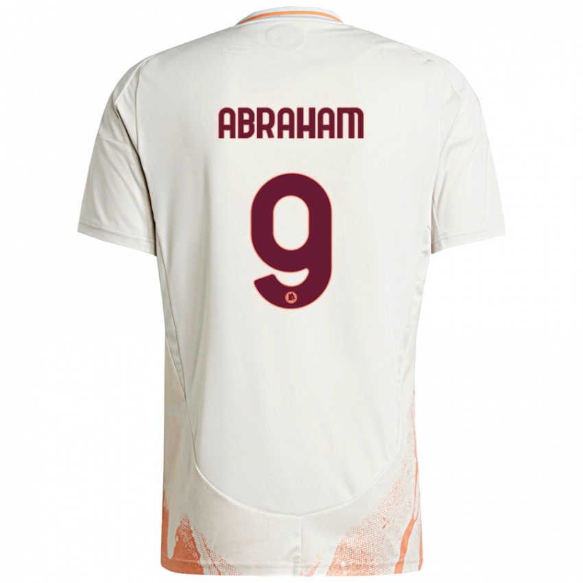 Kinder Tammy Abraham #9 Cremeweiß Orange Auswärtstrikot Trikot 2024/25 T-Shirt Österreich