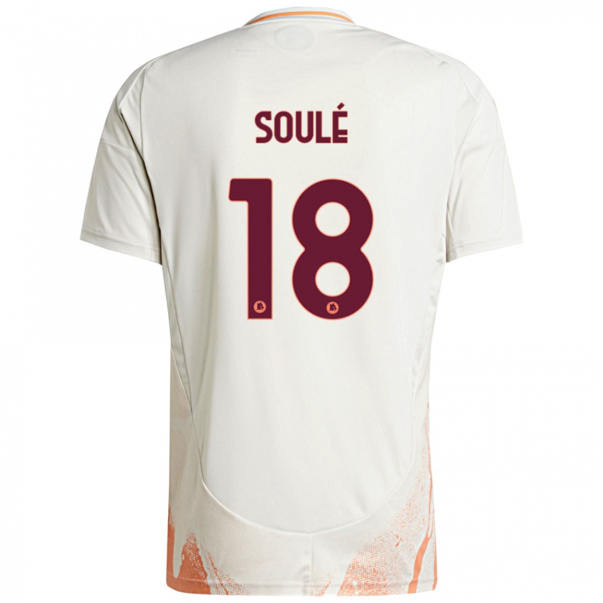 Kinder Matías Soulé #18 Cremeweiß Orange Auswärtstrikot Trikot 2024/25 T-Shirt Österreich