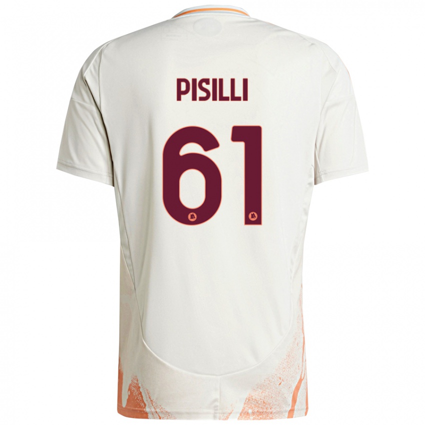 Kinder Niccolo Pisilli #61 Cremeweiß Orange Auswärtstrikot Trikot 2024/25 T-Shirt Österreich