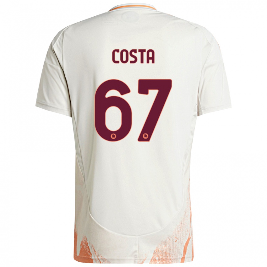 Kinder João Costa #67 Cremeweiß Orange Auswärtstrikot Trikot 2024/25 T-Shirt Österreich