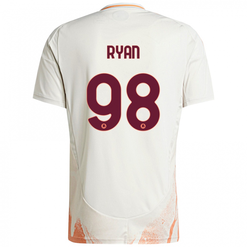 Kinder Mathew Ryan #98 Cremeweiß Orange Auswärtstrikot Trikot 2024/25 T-Shirt Österreich