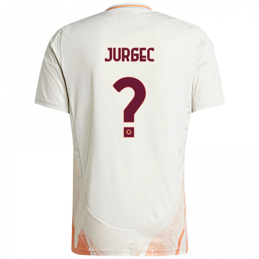 Kinder Jan Jurgec #0 Cremeweiß Orange Auswärtstrikot Trikot 2024/25 T-Shirt Österreich