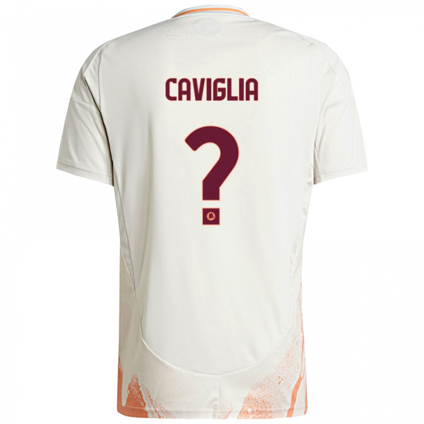 Kinder Manuel Caviglia #0 Cremeweiß Orange Auswärtstrikot Trikot 2024/25 T-Shirt Österreich