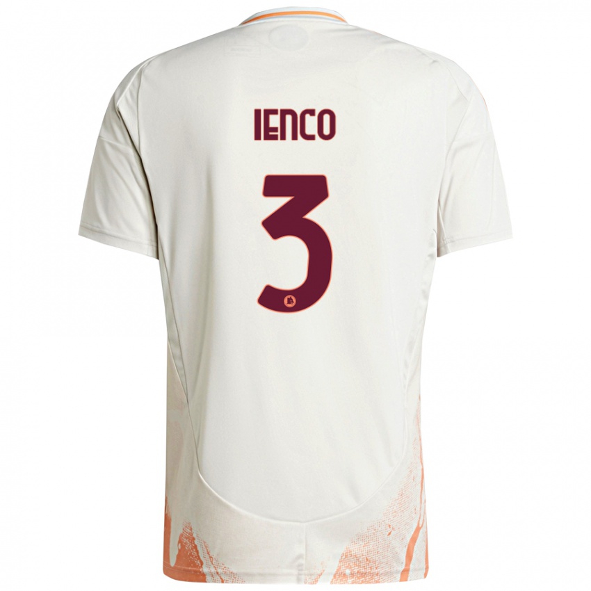 Kinder Simone Ienco #3 Cremeweiß Orange Auswärtstrikot Trikot 2024/25 T-Shirt Österreich