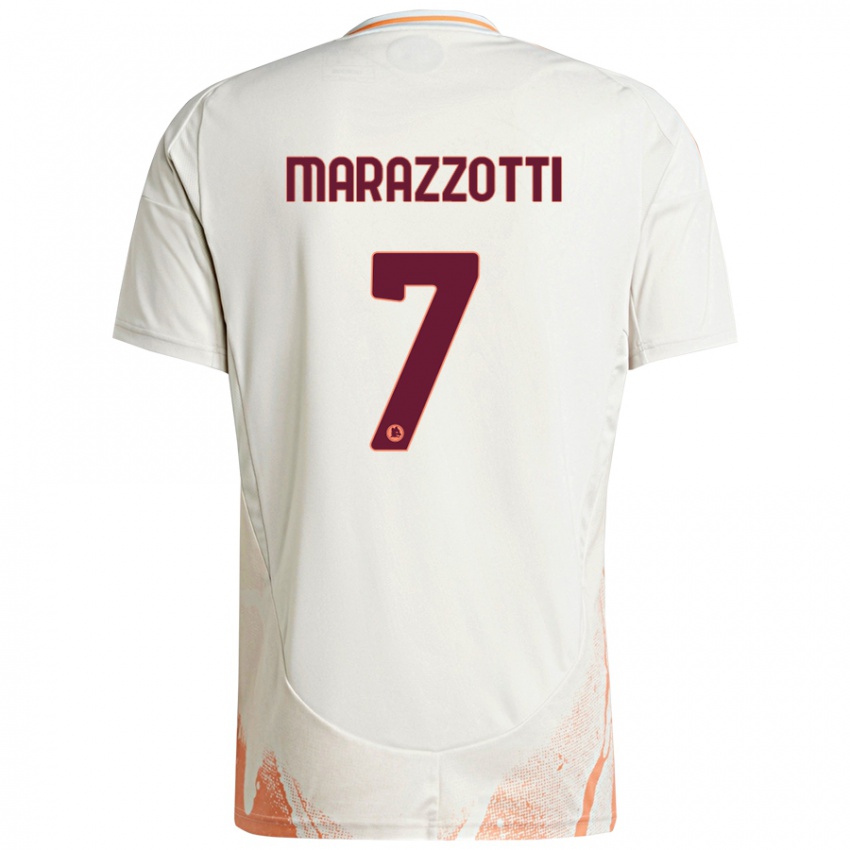 Kinder Fabrizio Marazzotti #7 Cremeweiß Orange Auswärtstrikot Trikot 2024/25 T-Shirt Österreich