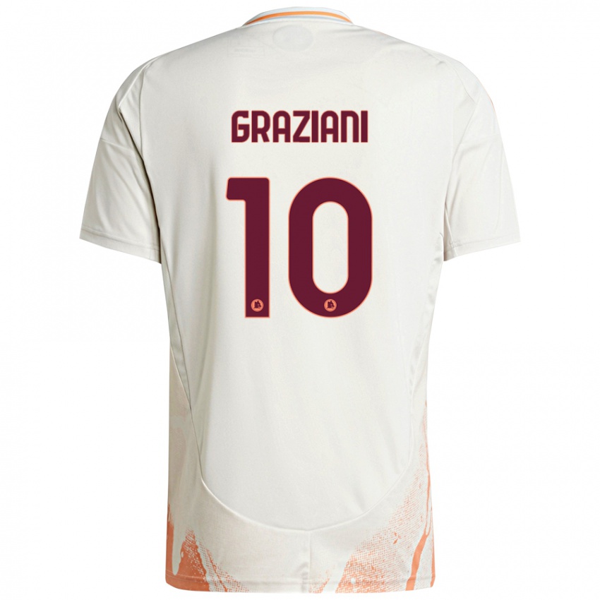 Kinder Leonardo Graziani #10 Cremeweiß Orange Auswärtstrikot Trikot 2024/25 T-Shirt Österreich