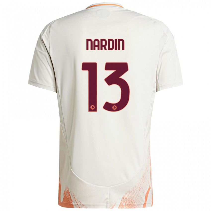 Kinder Federico Nardin #13 Cremeweiß Orange Auswärtstrikot Trikot 2024/25 T-Shirt Österreich