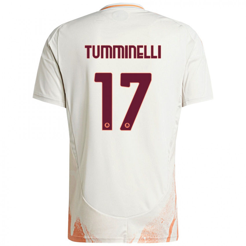 Kinder Gianmarco Tumminelli #17 Cremeweiß Orange Auswärtstrikot Trikot 2024/25 T-Shirt Österreich