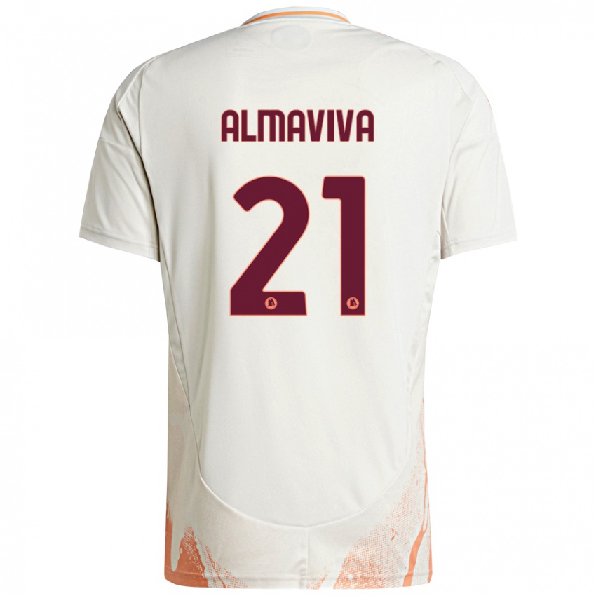 Kinder Mattia Almaviva #21 Cremeweiß Orange Auswärtstrikot Trikot 2024/25 T-Shirt Österreich