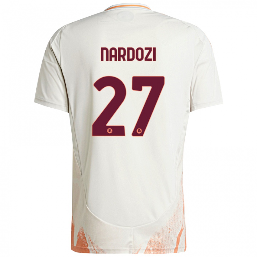 Kinder Manuel Nardozi #27 Cremeweiß Orange Auswärtstrikot Trikot 2024/25 T-Shirt Österreich