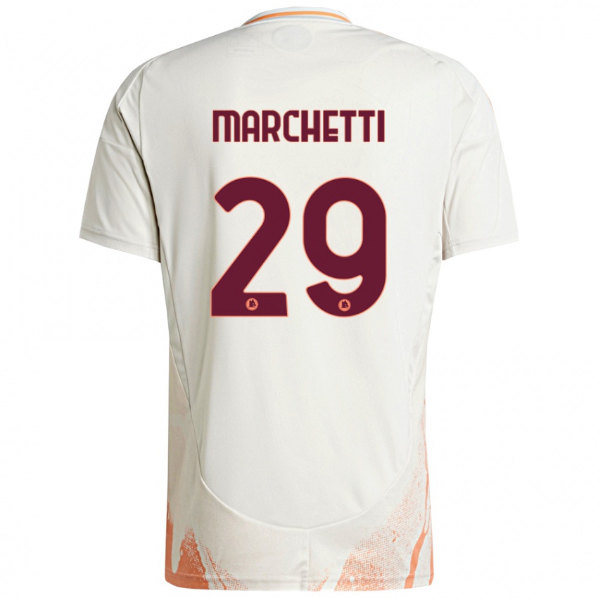 Kinder Tommaso Marchetti #29 Cremeweiß Orange Auswärtstrikot Trikot 2024/25 T-Shirt Österreich