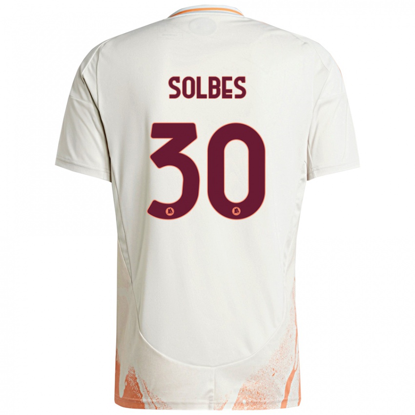 Kinder Ricardo Solbes #30 Cremeweiß Orange Auswärtstrikot Trikot 2024/25 T-Shirt Österreich